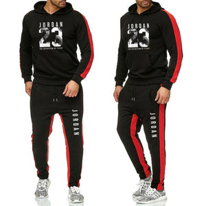 Brand Clothing Men's Fashion Tracksuit Casual Sportsuit Men Hoodies Sweatshirts Sportswear JORDAN 23 Coat+Pant Men Set