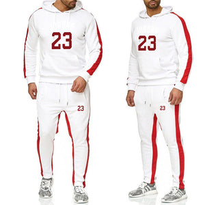 Brand Clothing Men's Fashion Tracksuit Casual Sportsuit Men Hoodies Sweatshirts Sportswear JORDAN 23 Coat+Pant Men Set