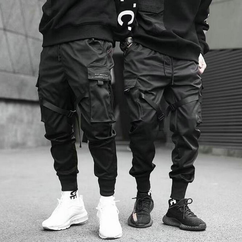 Hombres Streetwear Casual Hip Hop Jogger Cargo Pantalones