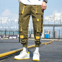 Load image into Gallery viewer, 2020 Hip Hop Boy Multi-pocket Elastic Waist Design Harem Pant Men Streetwear Punk Casual Trousers Jogger Male Dancing Black Pant