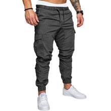 Load image into Gallery viewer, Autumn Men Pants Hip Hop Harem Joggers Pants 2019 New Male Trousers Mens Solid Multi-pocket Cargo Pants Skinny Fit Sweatpants